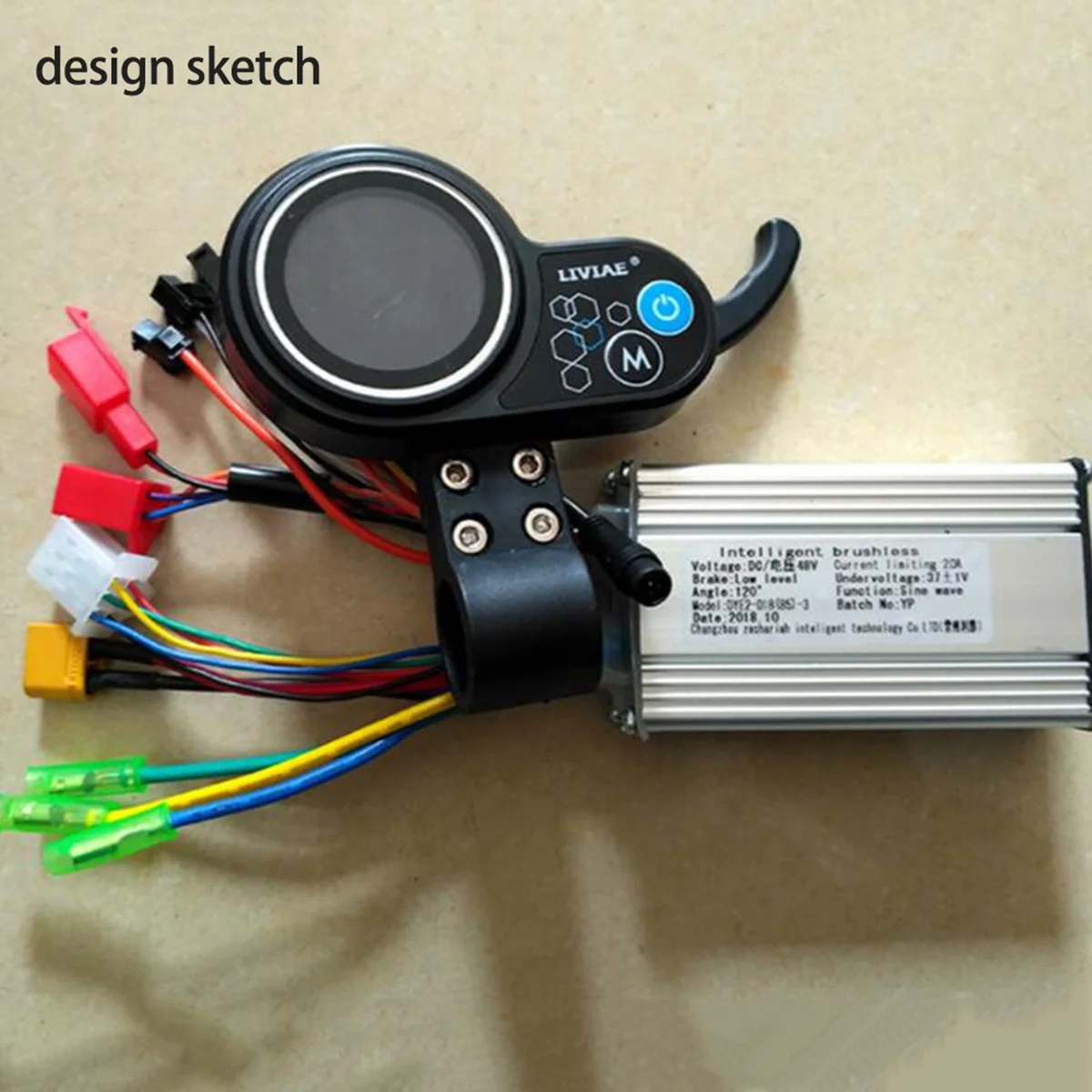 LIVIAE 36V-48V 350W Motor Brushless Controller LCD Display Panel Thumb Throttle Electric Bicycles image 3
