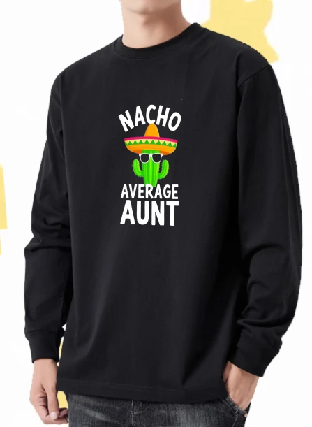 

Футболка мужская осенняя Bsketball Рождественская футболка с длинными рукавами и графическим рисунком Nacho средние трикотажные изделия с круглым вырезом футболка с принтом дышащая высокая