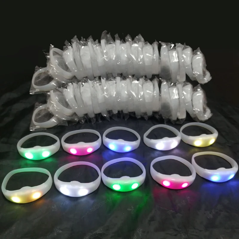 Imagem -04 - Dmx Glowing Led Silicone Tpu Pulseiras para Bar Party Music Clube e Eventos 33 Teclas de Controle Remoto 300 Pcs Mais 1pc Remoto