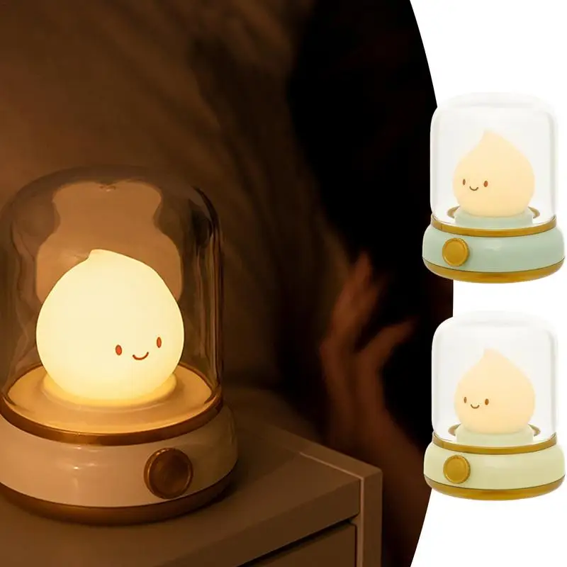 

Nursery Night Lights 15-Minute Timer Silicone Light Sleep Lamp Dimmable Candlelight LED Atmosphere Lights For Girls Boys Teens