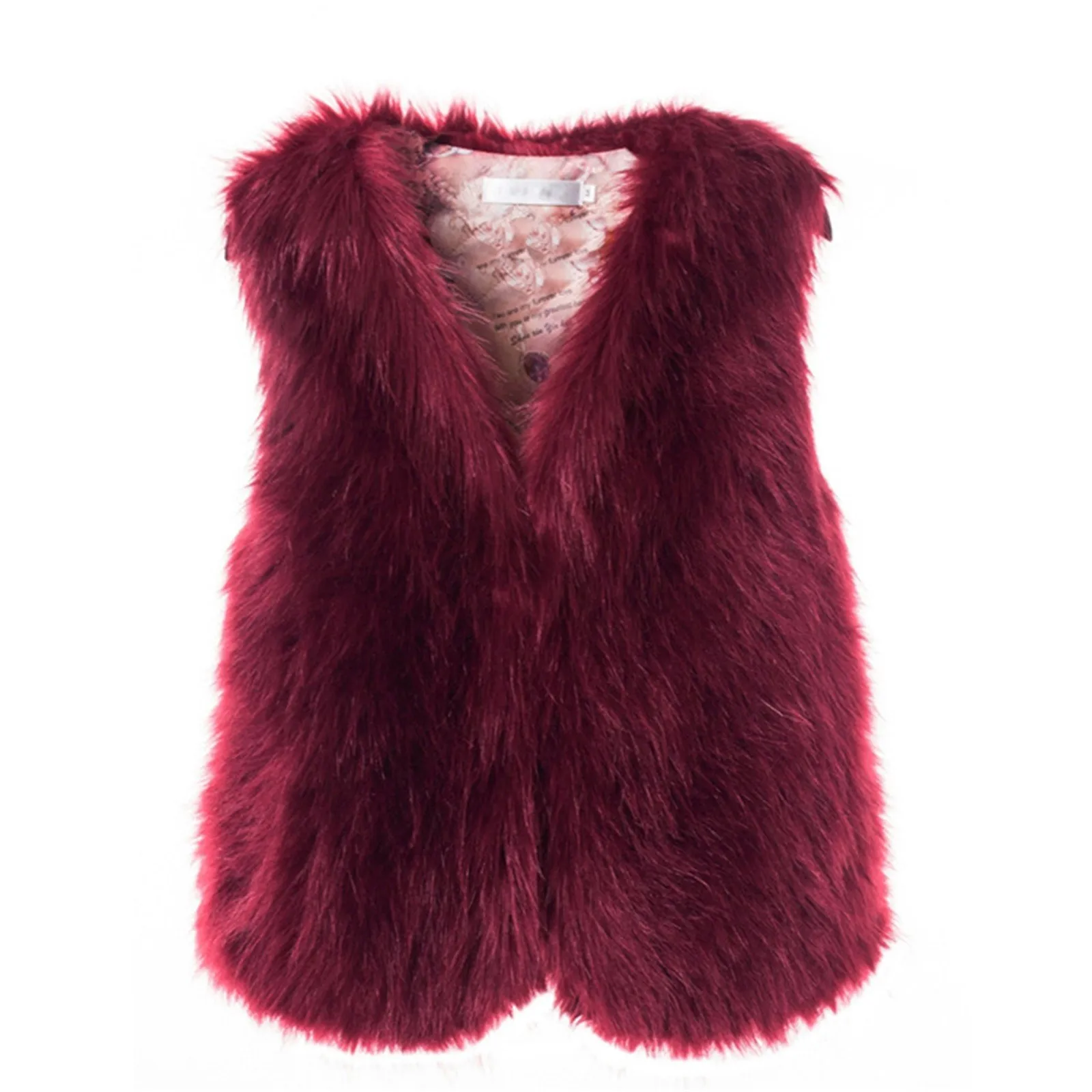 2024 Streetwear Short Faux Fur Waistcoat No Sleeve Faux Fur Vests Women Winter Coats Fluffy Fur Jackets Sleeveless Coat