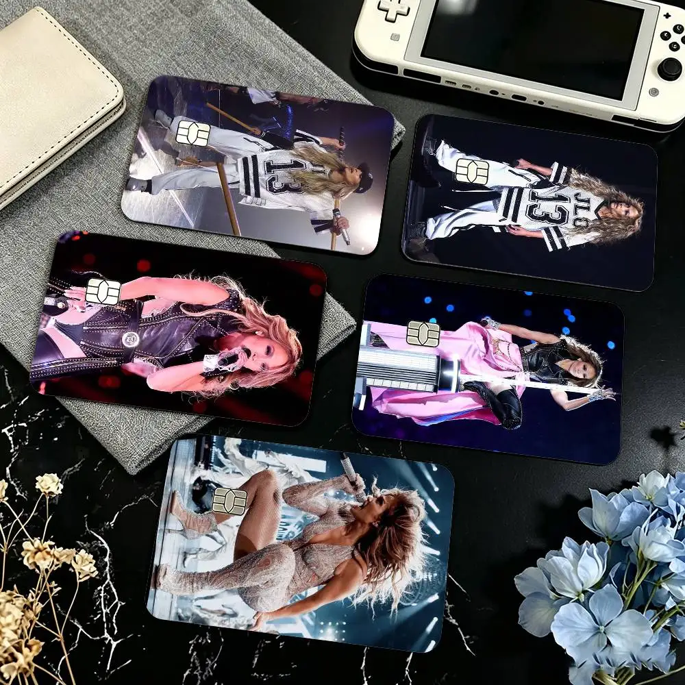 Singer J-Jennifer Lopez Credit Card HD Stickers Small Chip Waterproof Sticker Game Card Decal Gift