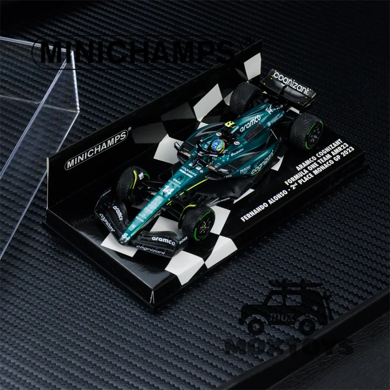 MINICHAMPS 1:43 ARAMCO COGNIZANT FORMULA ONE TEAM AMR23 - FERNANDO ALONSO - 2ND MONACO GP 2023 Model Car