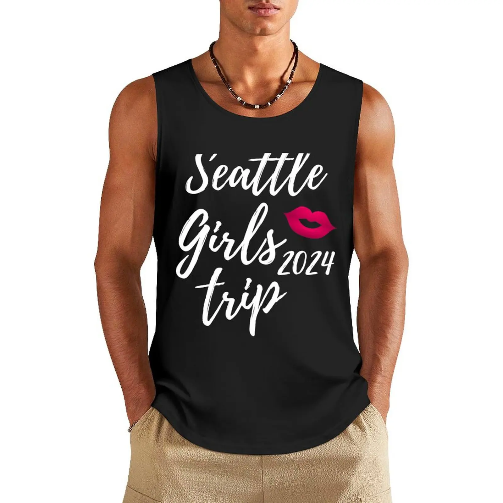 Сиэтл, девочка, поездка 2024, девичник, отпуск, веселая группа, путешествия, дизайнерская майка, Мужская одежда для спортзала, мужской жилет