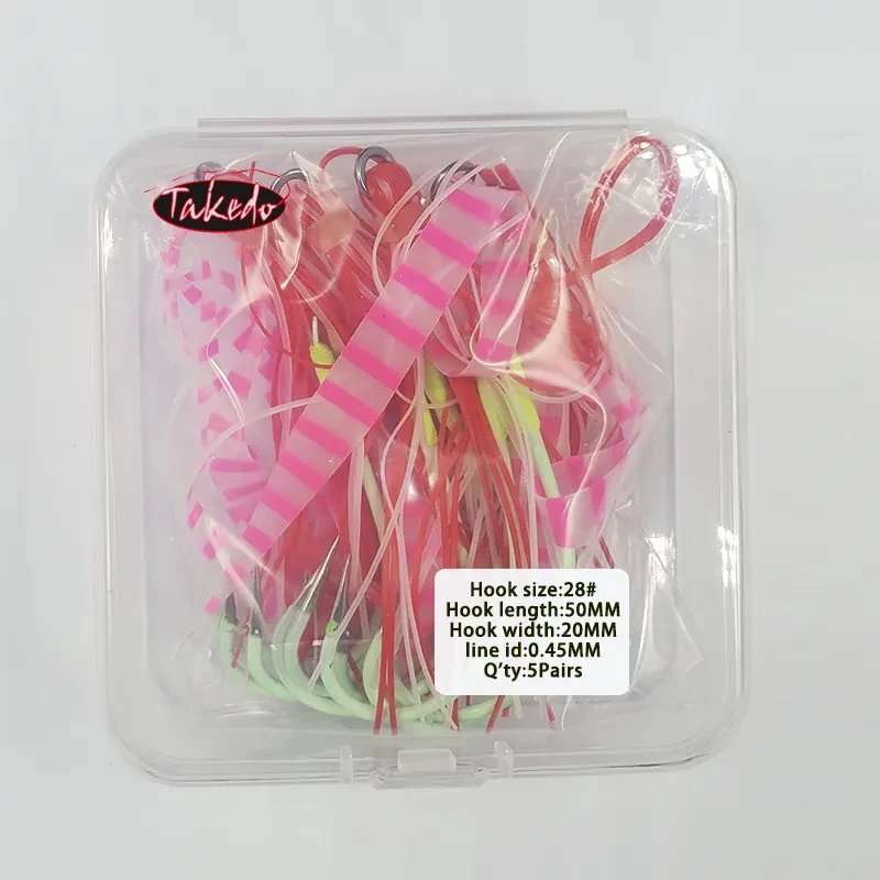 Anzuelos de asistencia jigging TAKEDO MARUSEIGO – Silicona luminosa