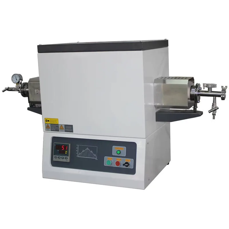 فرن أنبوب ثنائي المنطقة بدرجة حرارة عالية 1800C لنمو الجرافين صندوق تجريبي نوع فرن الغلاف الجوي النيتروجين #2