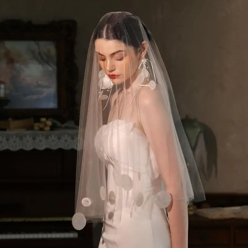 a52e-豪華な貝殻の装飾ブライダル-ベール薄手のウェディング-ベール-エレガントな結婚式や特別な日の写真撮影の小道具