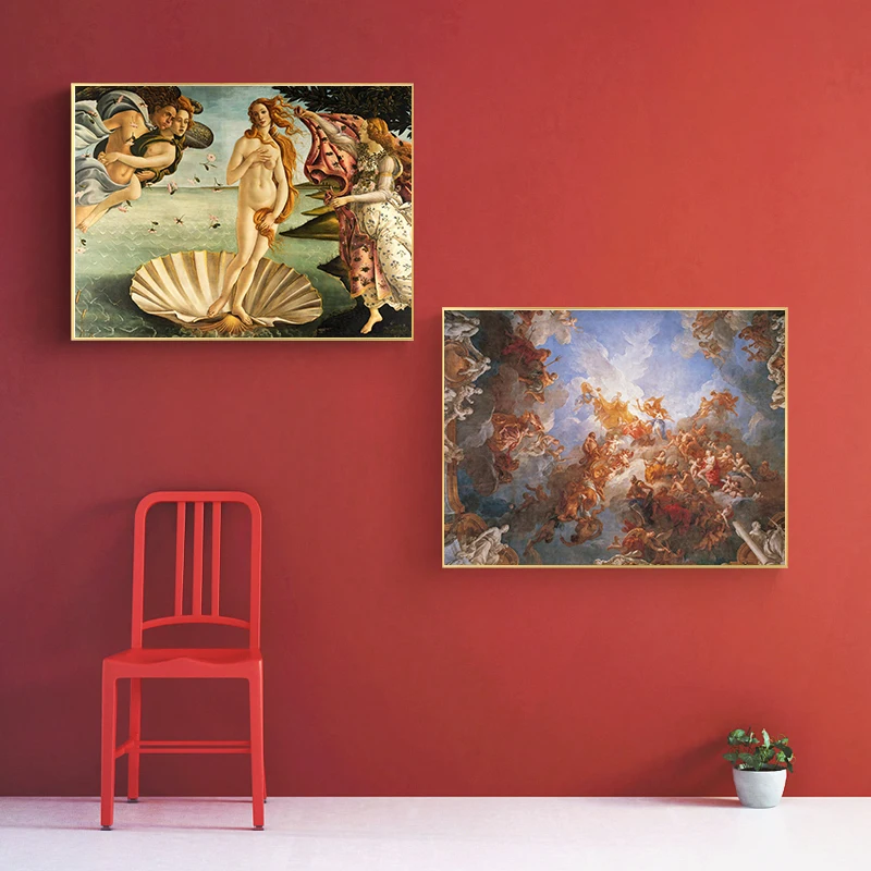 Retro Renaissance Classical Greek Mythology Christian Art Famous Works Poster Canvas Oil Painting Museum Church Wall Decoration