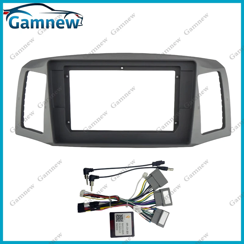 10 Inch Car Frame Fascia Adapter Canbus Box Decoder Android Radio Fitting Panel Kit For Jeep Grand Cherokee 3 (WK) 2004-2007