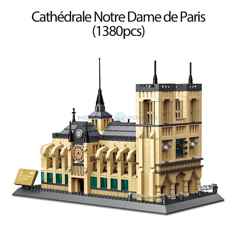 Cathédrale Notre Dame De Paris Model Building Blocks France Architectural MOC 5210 City Landmark Bricks Collection Toy Kit Gift