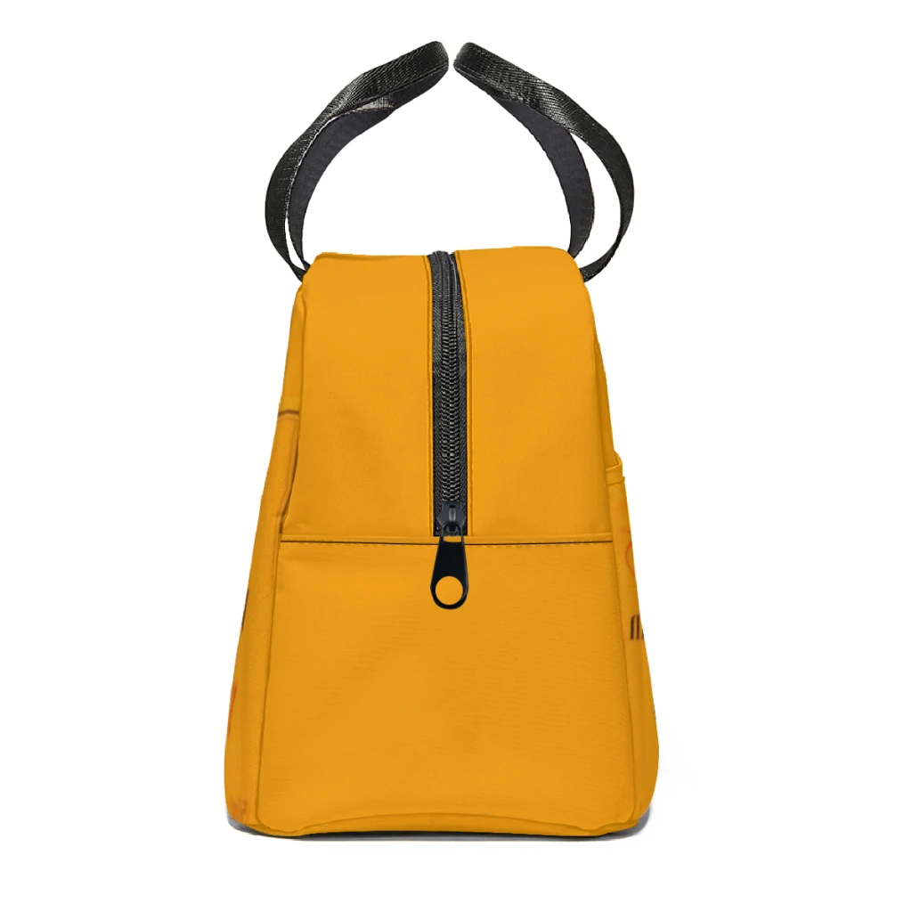 Orange-Veuve-Clicquot Lunch Bag for School Waterproof Picnic Thermal Cooler Insulated Lunch Box Women Kids Tote Bags