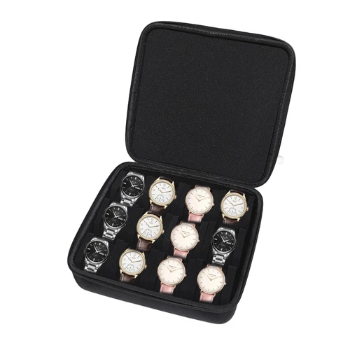 Imagen 2 del producto Caja organizadora de almacenamiento de relojes EVA para relojes de pulsera, accesorios inteligentes, almacenamiento de cables de datos, bolsa con cremallera, Estuche De Viaje portátil