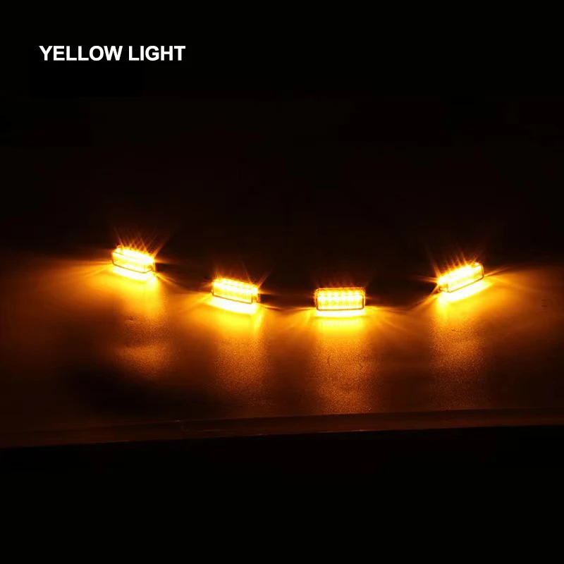 12-24v Tank 300 Border Edition-One-to-Three Battle with Four Targets -Front Grille LED Lights - Small Yellow Light City Edition