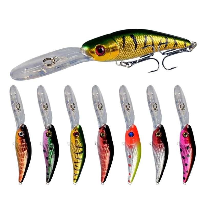 Hot Stamping Laser Submerged Mino 10cm 8g Deep Diving Lure 1pcs