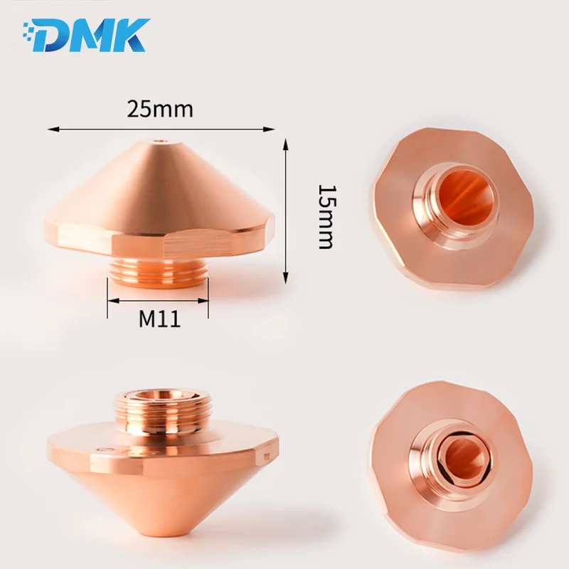 Bodor Laser Cutting Nozzle Single Double Layer D25mm Caliber 1.0 - 5.0mm Copper Hexagonal Nozzle For Fiber Laser Cutting Machine