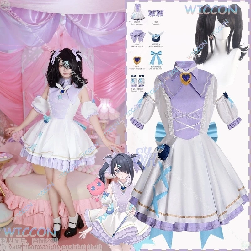 

MAG/Anime Game NEEDY GIRL OVERDOSE Cosplay Rain Costume 2025 New Birthday Outfits Lilac Cake Skirt Lolita Halloween Christmas Pa