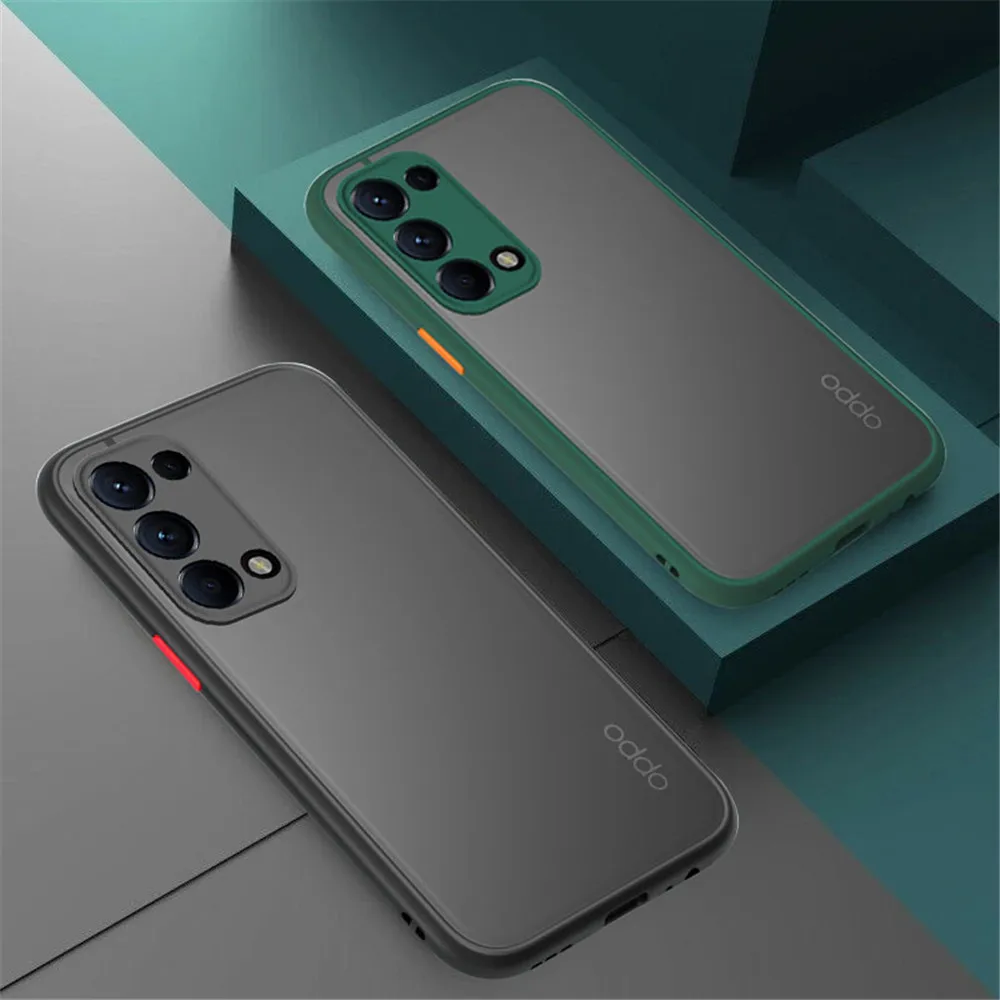 Transparent Matte Armor Case For Oppo Reno 5 6 7 8 11 Pro SE Camera Protect Schockproof Cover On OPPO A53 A54 A74 A95 A94 4G 5G