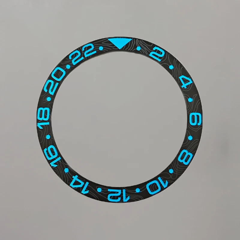 38mmx30.7mm Curved Ceramics Watch Bezel Insert Fits SKX007 SKX009 SUB GMT Sea horse Case NH36 NH35 Watch Bezel Ring Refit Parts