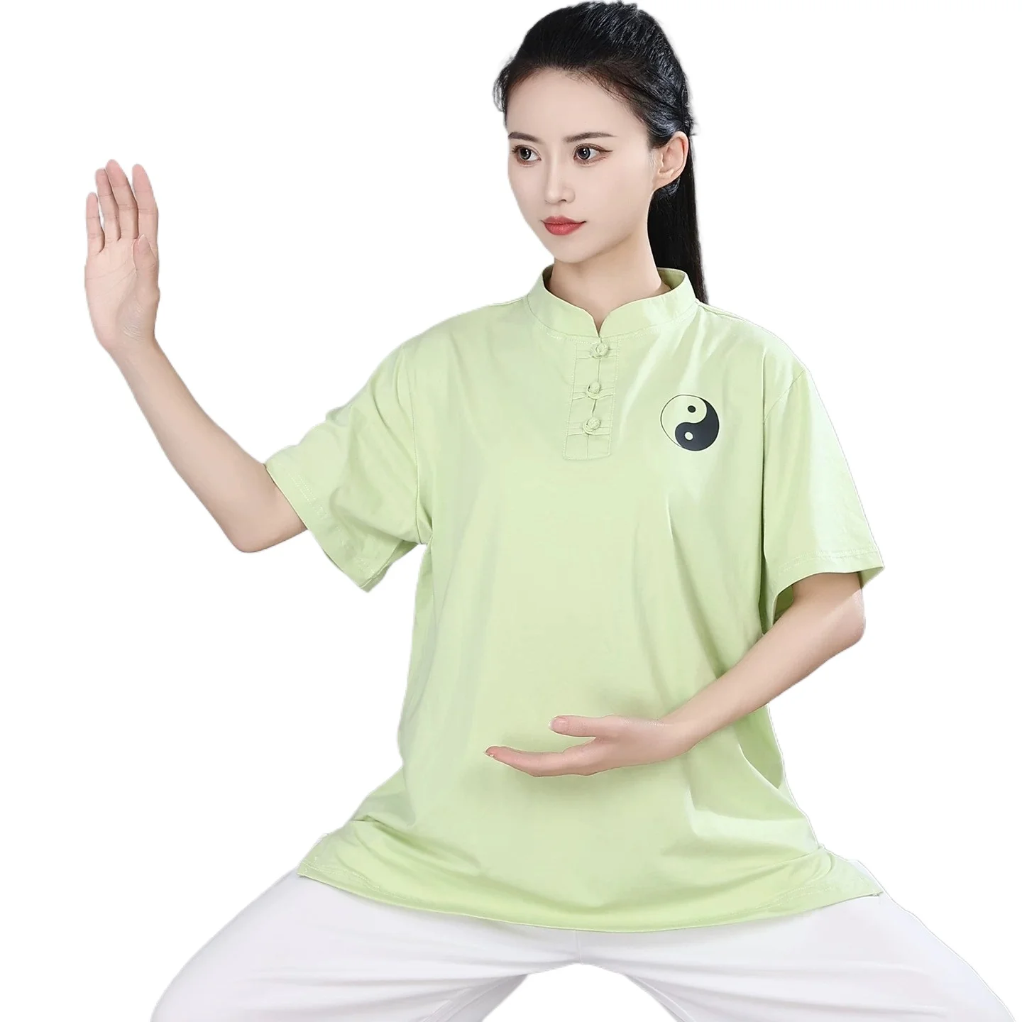 Summer Shortsleeves Chinese Kung fu Martial arts Jackets Tai Chi Wing Chun Top Wushu Shirts