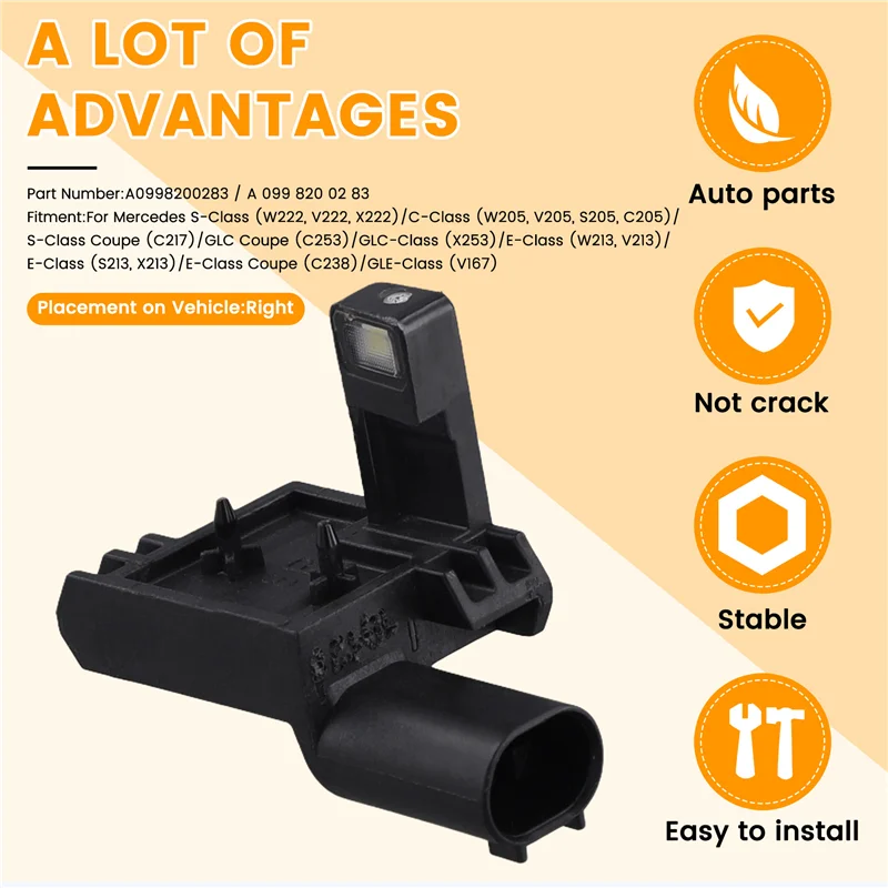 

Well A0998200283 Right Side Door Handle Light Control For Mercedes Benz X290 C257 W205 W213 W222 C217 C167 C E S