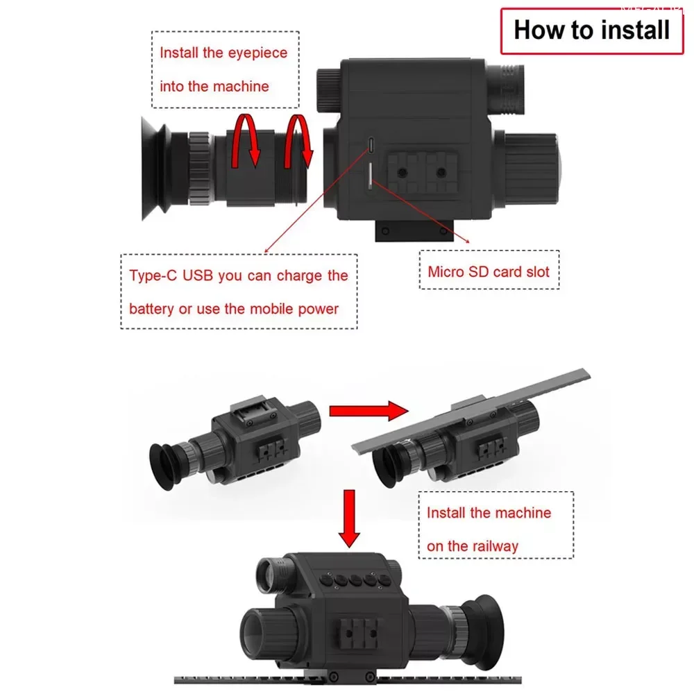 NEW New Arrival Megaorei M5 Series 850/940nm Invisable IR Night Vision Scope Night Vision Monocular NV Rilfe Scope Hunting Camer