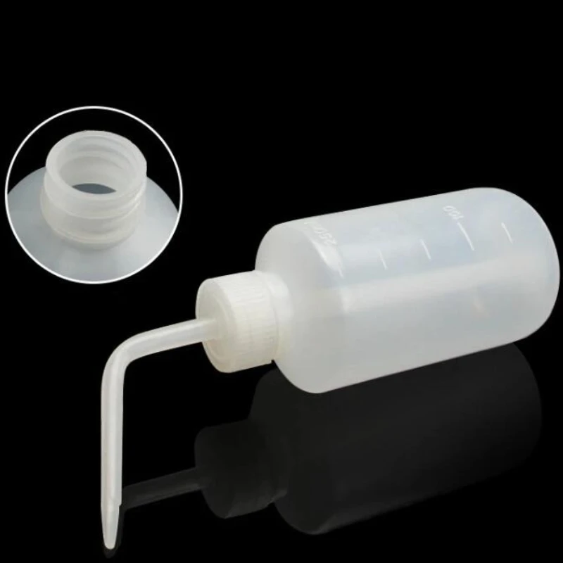 Clear Plastic Blow Washing Bottle Tattoo Wash Squeezy Laboratory Measuring Bottle Tattoo Wash Bottle 250ml 1pcs
