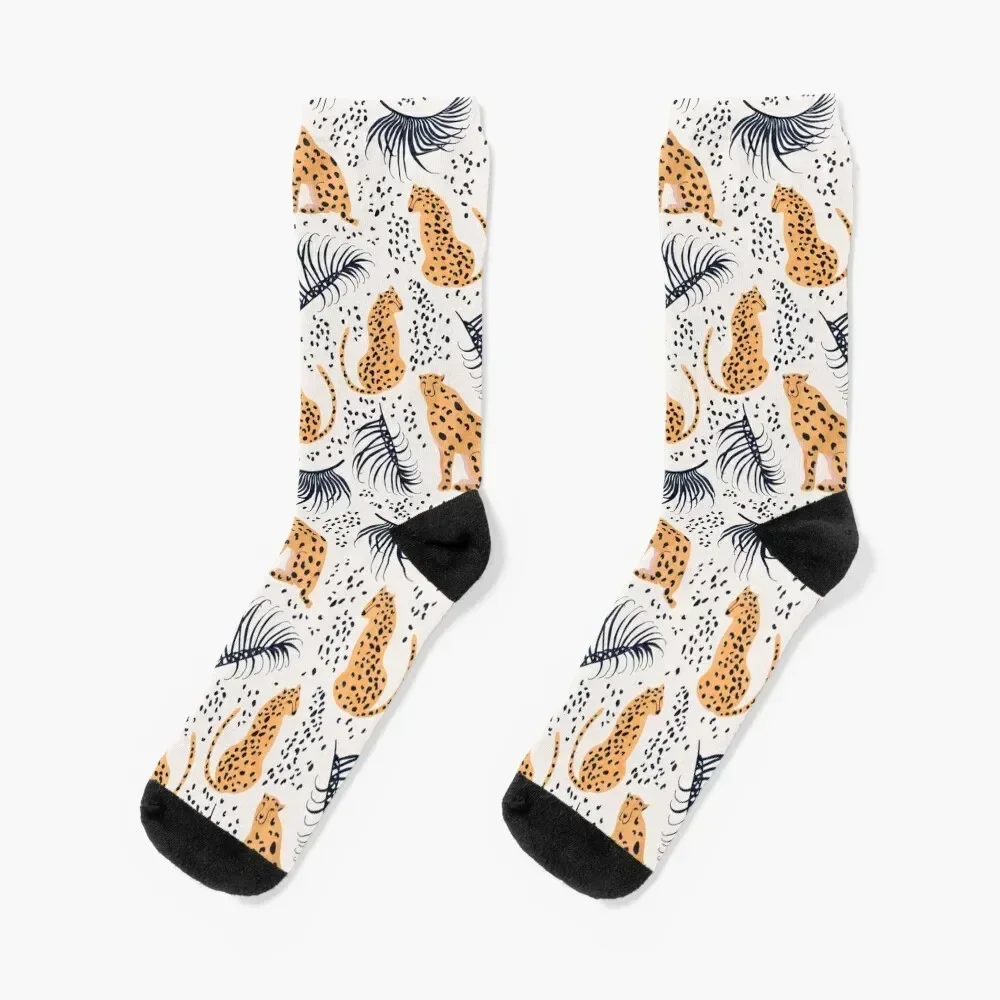 Cheetah Socks anime Climbing Socks For Men Women's