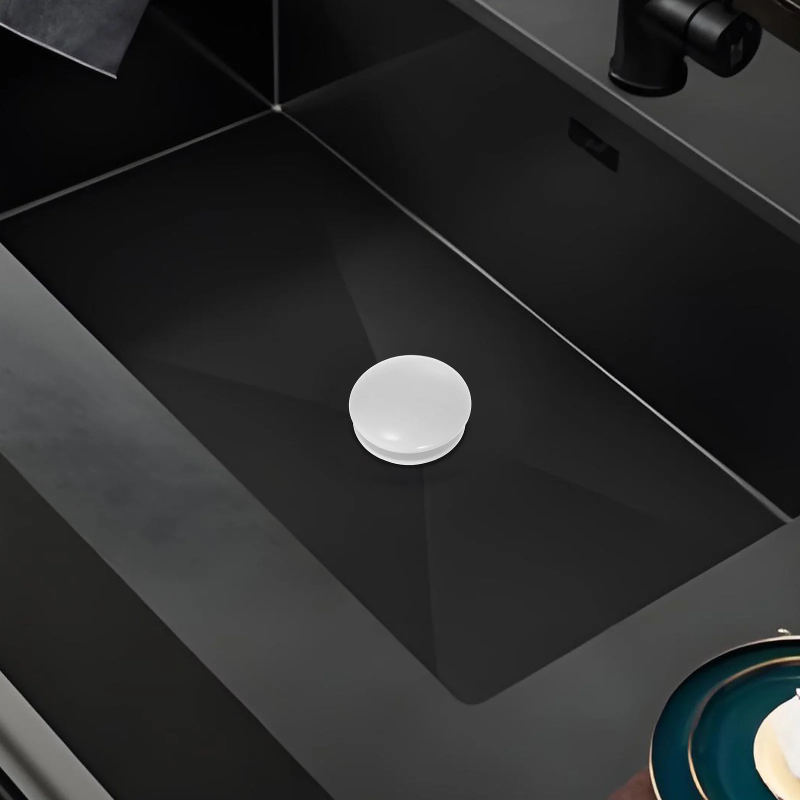 

1pcs Ceramic Pop-Up Drain Stopper Press Type Bounce Core Bathroom Sink Plug Anti-Backflow Drainage Filter For Bathtub Wash