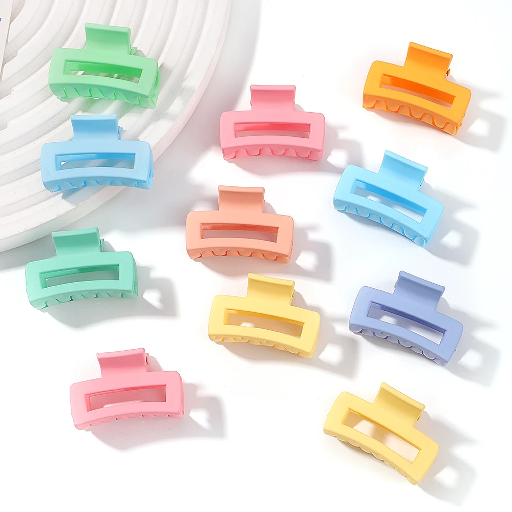 2/5PCS/lot Korean Candy Color Scrub Mini Crab Clip Women Girls Small Hair Claws Kids Sweet Hairpins Hair Clips Hair Accessories