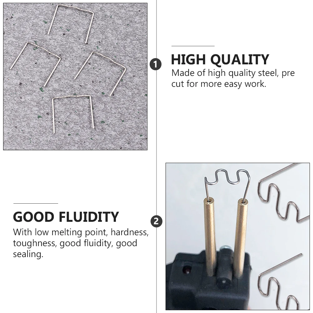 

1000Pcs Auto Bumper Repair Welding Wire Toughness Good Fluidity for Hot Staple Machine Cast Aluminum Zinc Alloy Magnesium