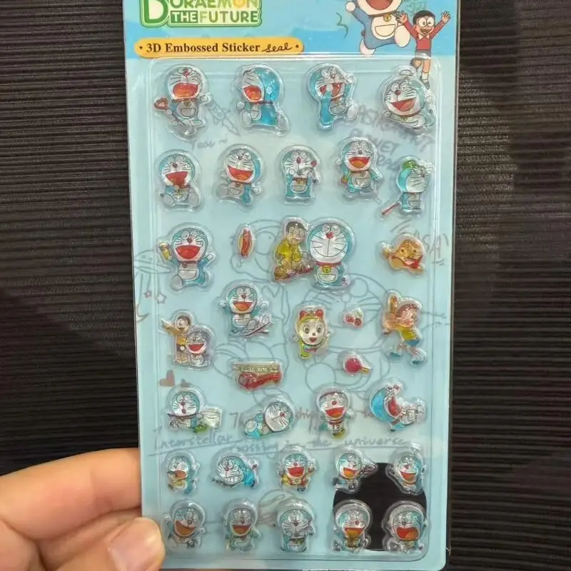 

Doraemon Kawaii 3D 3D Relief Sticker Two Sheets Diy Exchange Sticker Toys Handheld Phone Case Decoration Birthday Gift for Girls