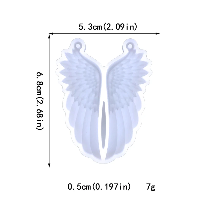 Khuôn silicon Epoxy nhựa Khuôn đúc cánh thiên thần để làm đồ trang sức