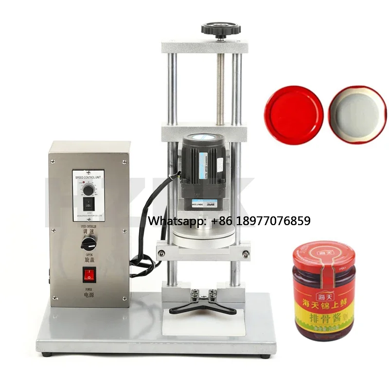 DHZ-450B Table Top Twist Off Semi-auto Plastic Glass Jar Bottle Screw Capping Machine For Metal Lids