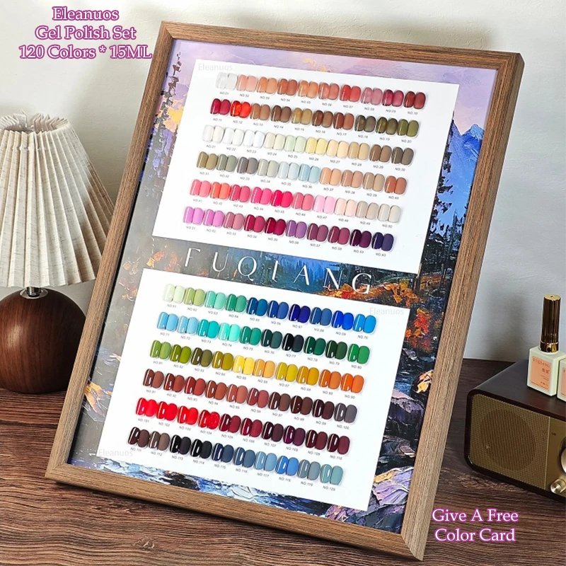 

120 Colors 4 Seasons Trendy Yadan Series Gel Nail Polish Set, Soak Off UV LED Cured Long Lasting Full Color Kit for Salon Home