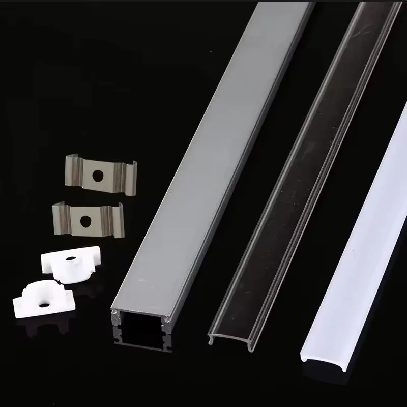 0.5M Led Aluminum Profile Channel Diffuser Holder U/V Shape Black/silver Linear Light LED Bar Ceiling Wall Corner Lighting