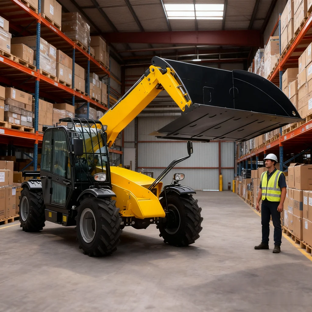 Agricultural Machine Diesel Engine Telehander 3 Ton 4 Ton Telescopic Telehandler Forklift With with Hydraulic Outriggers EPA