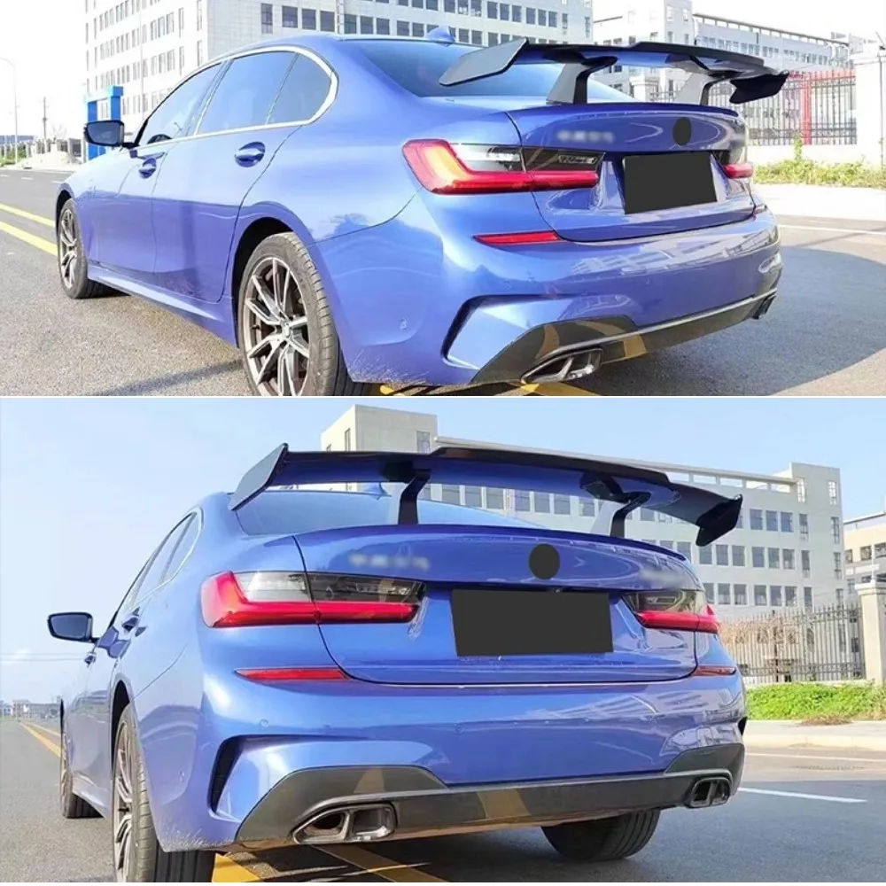 For 90% Sedan Universal GT Style Rear Spoiler  Wing Back Tail Wing Exterior Body Kit Decoration Carbon Fiber Racing Car Tuning A view 2