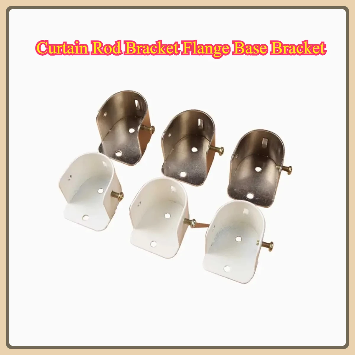 

Curtain Rod Bracket Flange Base Bracket/Roman Rod Base Wall Mounting Fixing Code