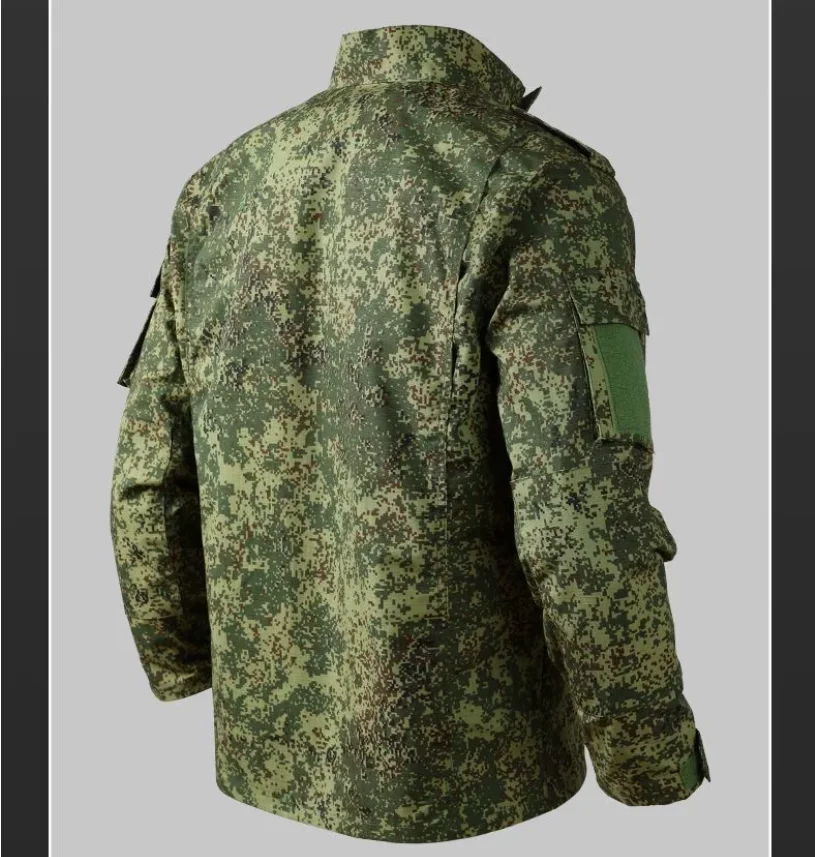 Russian style Little Green Man camouflage combat suit set for men's field work clothes