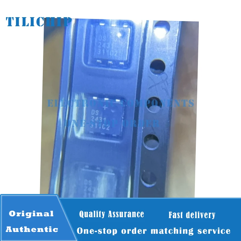 10pcs DS2431P+T TSOC-6 1-Kbit EEPROM memory chip IC