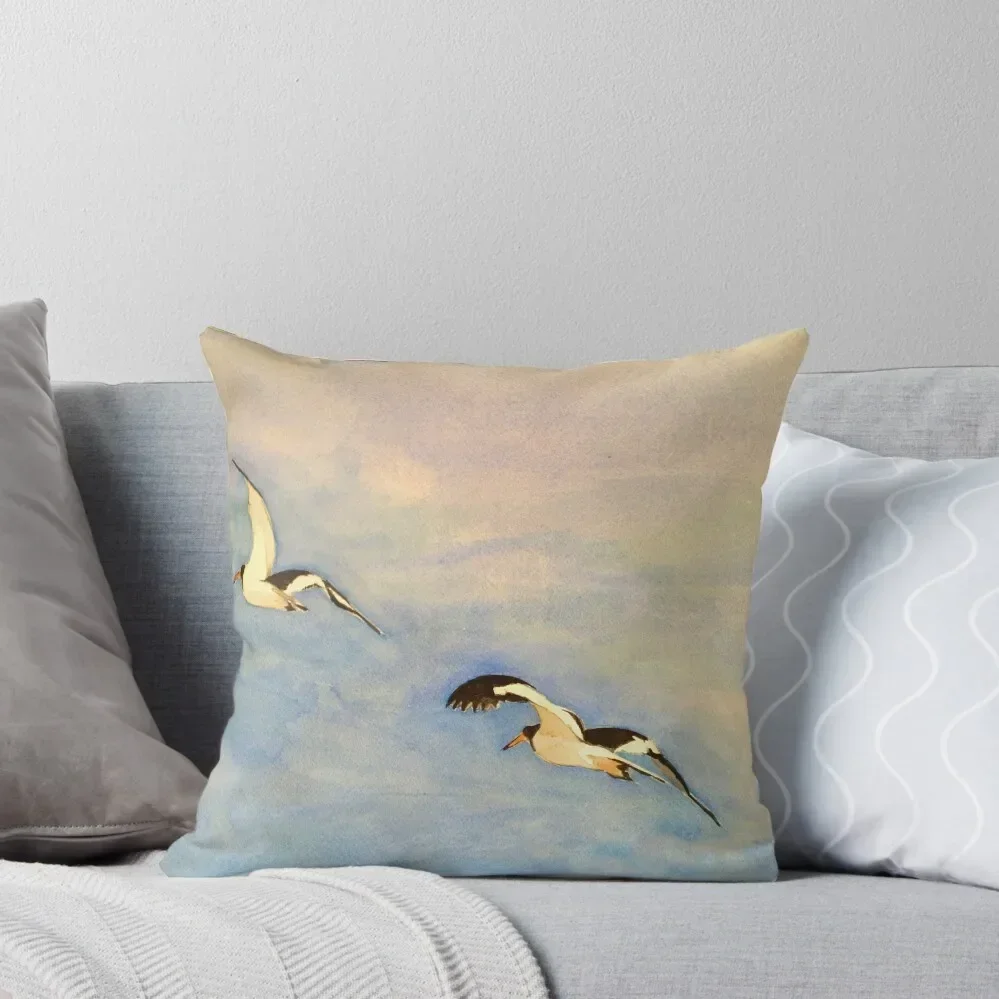 American Oystercatcher in flight, Smith Island Throw Pillow Sofa Cushions Covers Christmas Pillows pillow