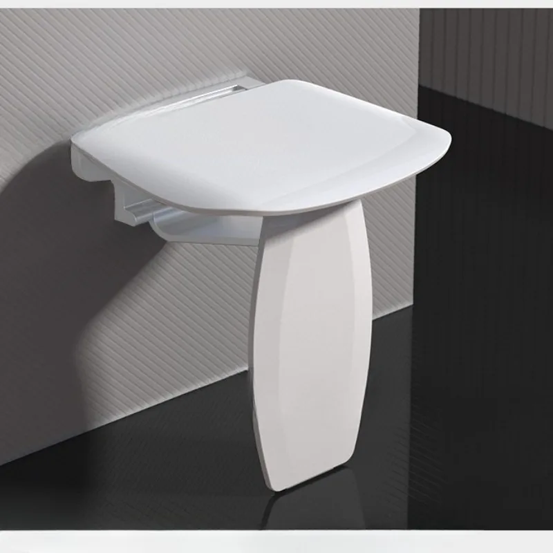 New slow fall integrated wall-mounted folding stool, bathroom shower room, changing room, shoe safety stool