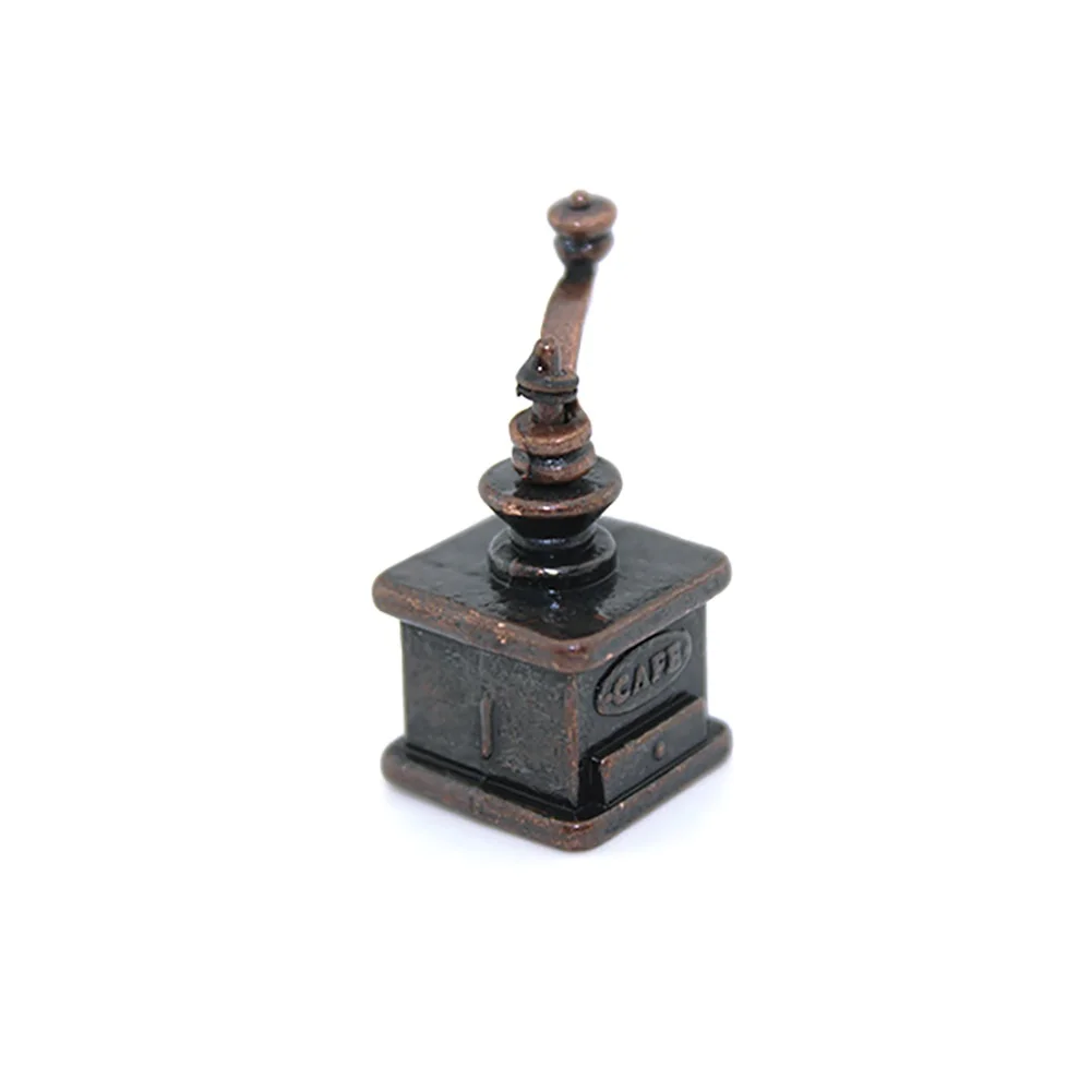 1/12 Dollhouse Miniature Accessories Mini Metal Vintage Coffee Grinder Simulation Furniture Model Toys for Doll House Decoration