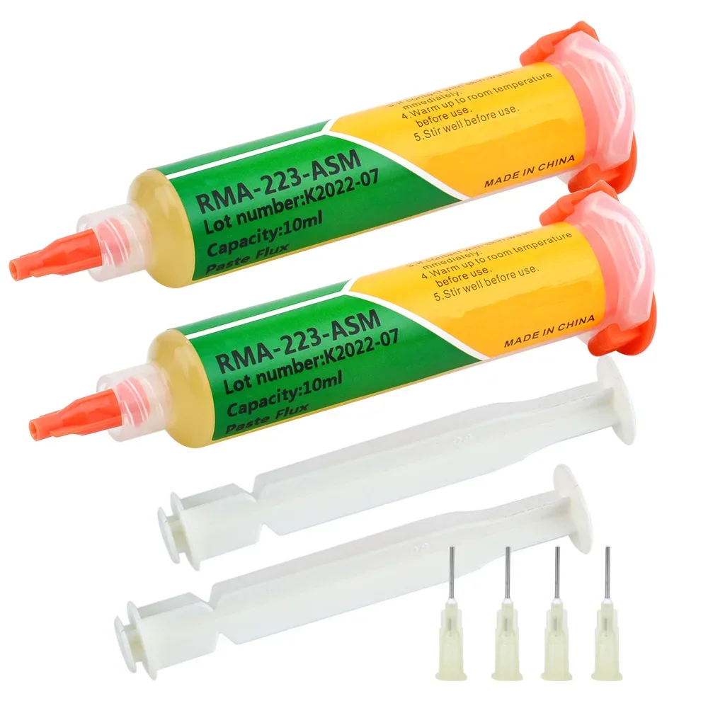 10cc soldering paste RMA-223-ASM BGA needle tube welding oil soldering flux welding needle tube type soldering paste