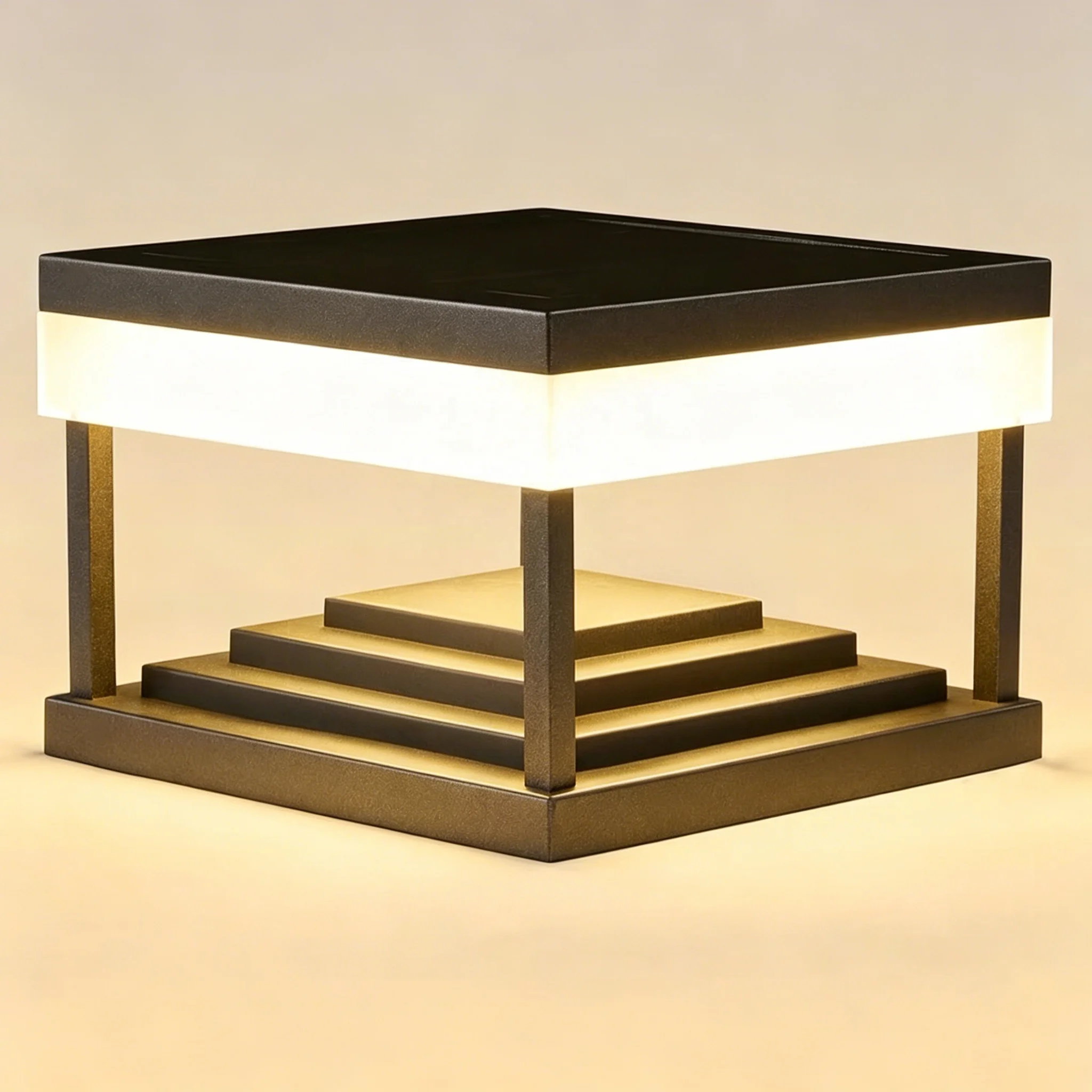 Factory Customized Modern Minimalist Gate Light Pillar Outdoor D 15/25/35/45CM LED E27 IP65 Waterproof Solar Pillar Light