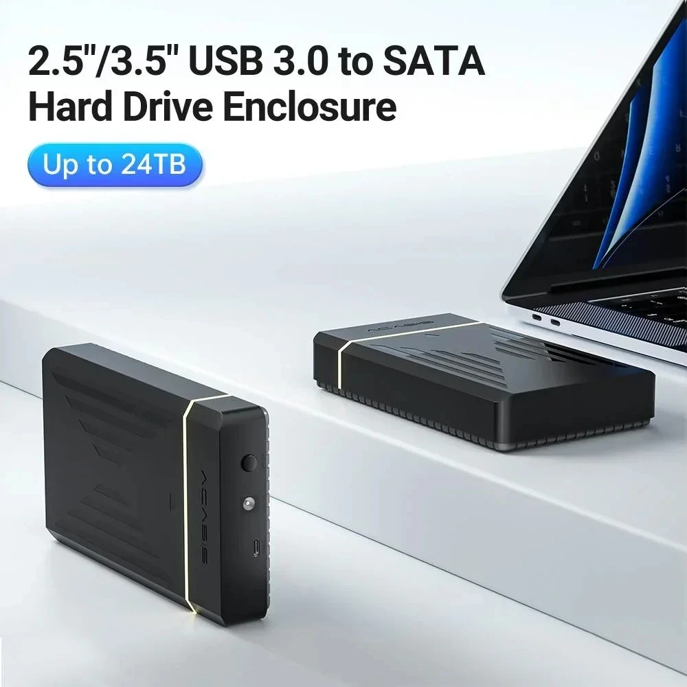 Acasis 2.5/3.5 Inch HDD Docking Station SATA to USB 3.0 External Hard Drive Enclosure 24TB Capacity for 2.5 3.5 inch HDD SSD view 6