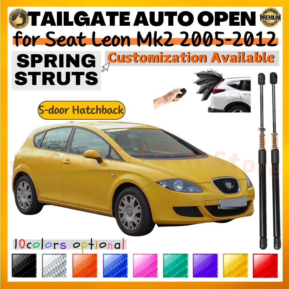 

Qty(2) Trunk Struts with Spring for Seat Leon Mk2 5-door Hatchback 2005-2012 Rear Tailgate Boot Lift Supports Shock Absorbers