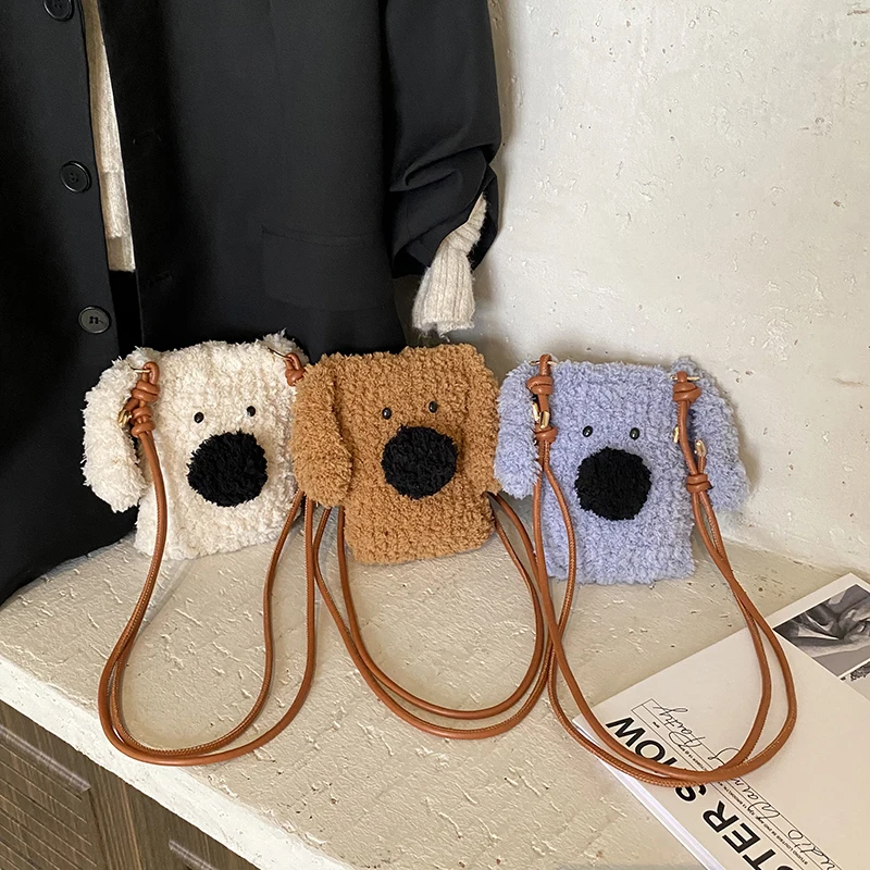 النمط الياباني Kawaii حقيبة المرأة لطيف الكلب الكرتون أفخم حقيبة كتف للنساء 2025 جديد Crossbody هاتف صغير حقيبة محفظة Bolsas #5