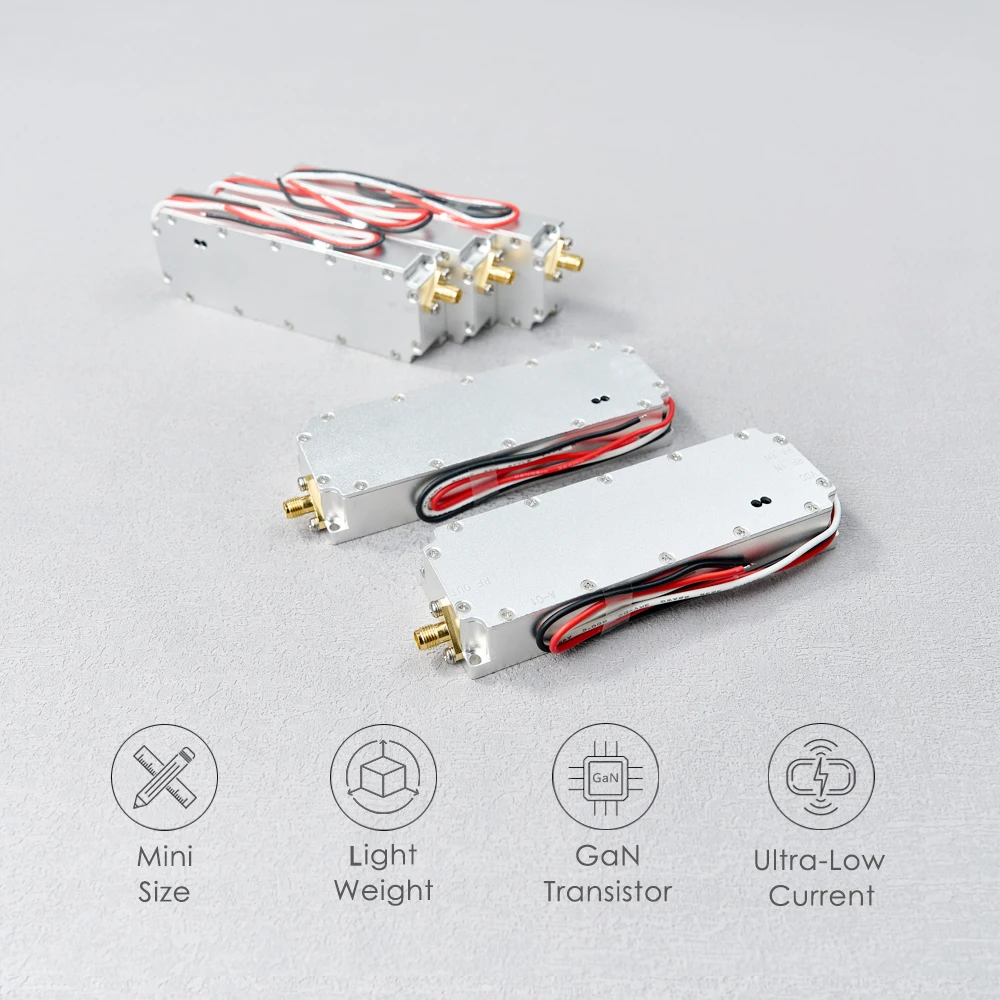 50 واط وحدة الترددات اللاسلكية مكبر كهربائي وحدة الطائرة بدون طيار SMA حماية منطقة النظام