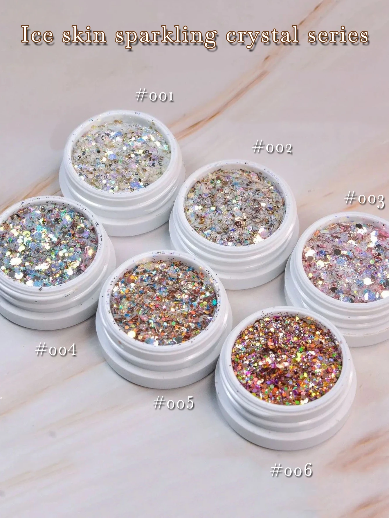 Champagne Glitter, Large Glitter Holographic Glitter Nail Art Korean Irregular Mixed Hexagonal Mixed Sequins Nail Decoration